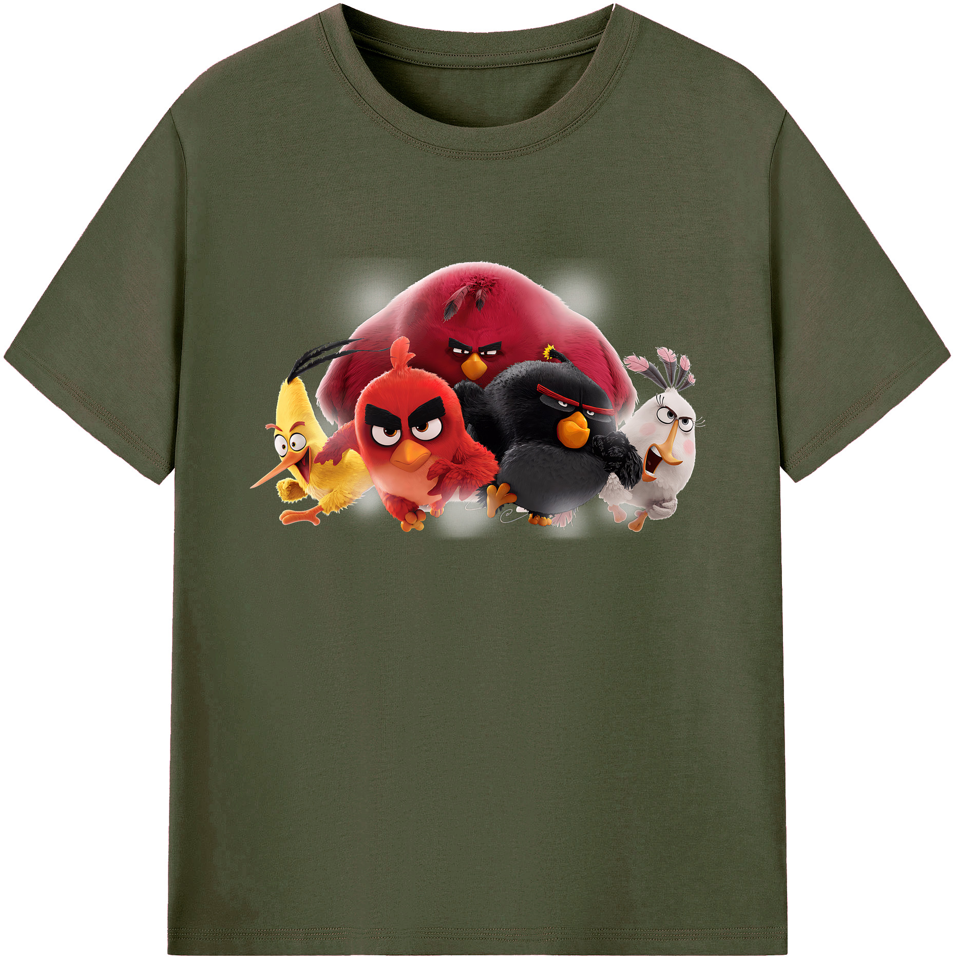 （画像用） Angry Birds アングリーバード 綿100％ メンズ半袖Tシャツ｜肌触りやわらか＆通気性